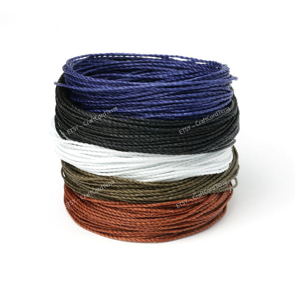 Braided Rope Wax String For Bracelet Making, Waxed Thread Bracelet
