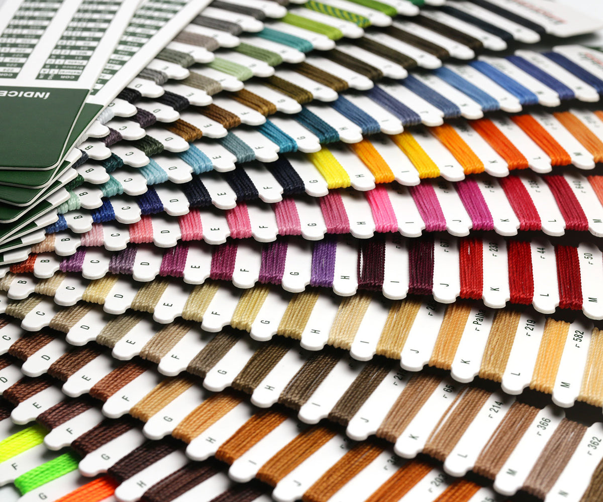 Large Linhasita Color Chart, Linhasita Waxed Polyester Cord Color Swat ...