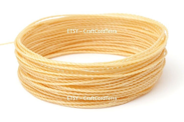 Sand #382 - 1.00 mm - Braided Linhasita Waxed Polyester Cord (PE)