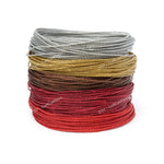 50 meters – 5 Color Set Linhasita 1mm Waxed Polyester Cord Thread Macrame Knotting String Leather Sewing Beading Friendship Bracelet Cord