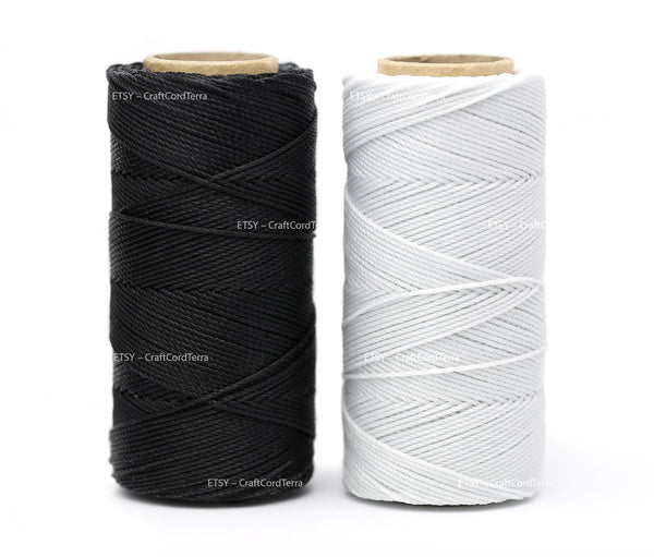 Linhasita 1.5mm Waxed Polyester Cord, Thread, Thick Macrame Cord, Knotting  String, Twisted Leather Sewing, Beading Thread, Bracelet Wax Cord